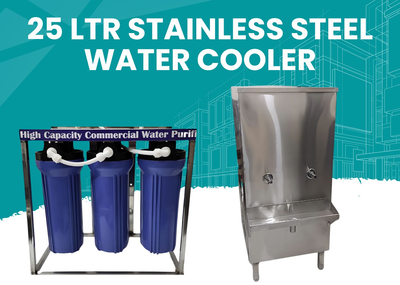 25 ltr stainless steel water cooler